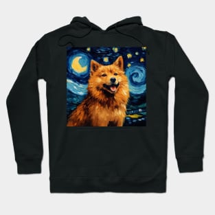 Finnish Spitz Painted Portrait Hoodie